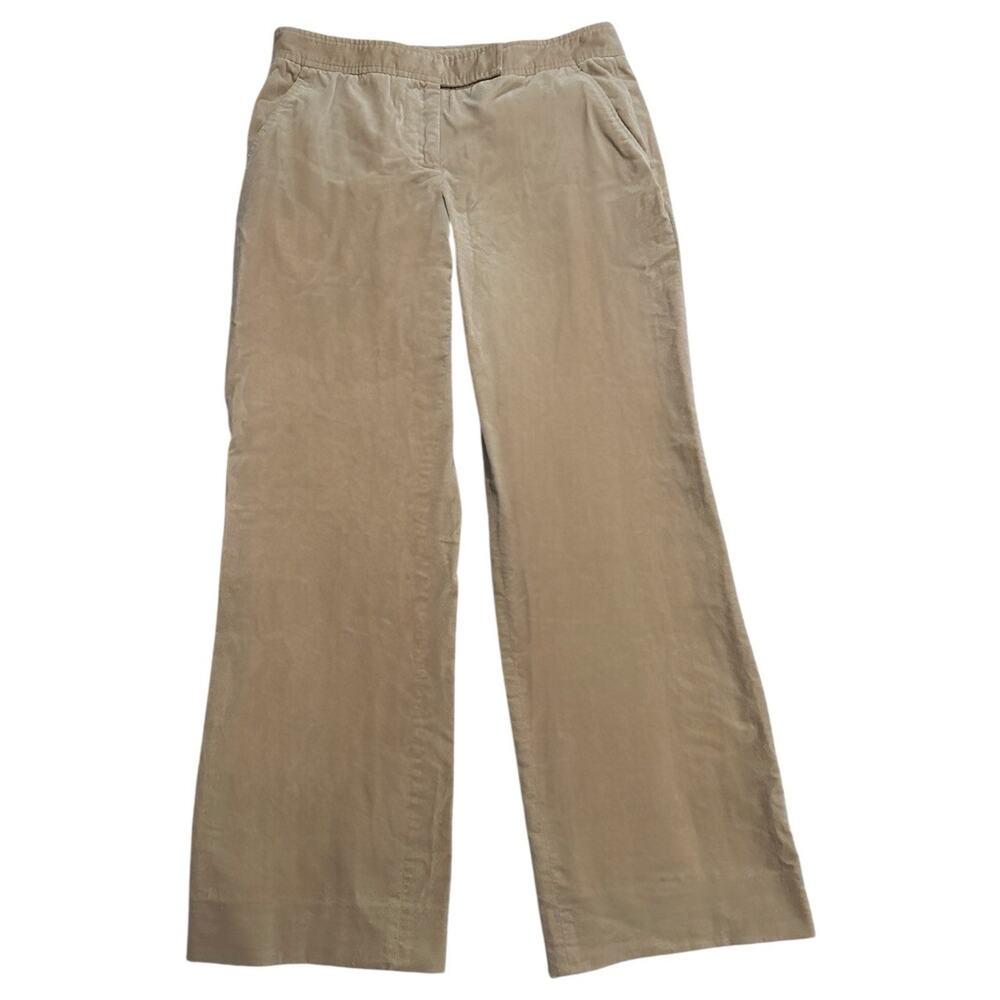 Vintage DKNY Women's Wide Leg Trousers Mid Rise Pants Beige 6 Quiet Luxury